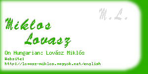 miklos lovasz business card